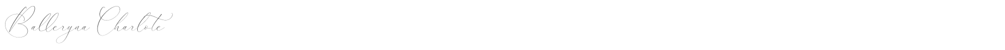 Sample characters Balleryna Charlote Font